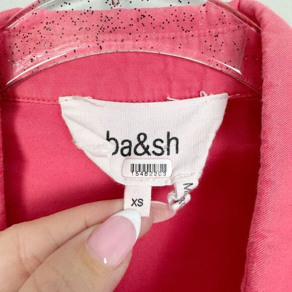 BA&SH | Coral Lincoln Short Sleeve Button-Up Mini Dress Women’s Size X-Small - Picture 8 of 13